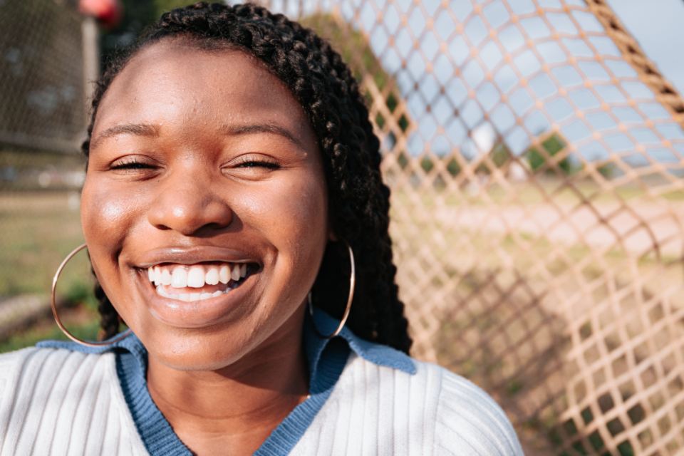 A patient with a bright, confident smile